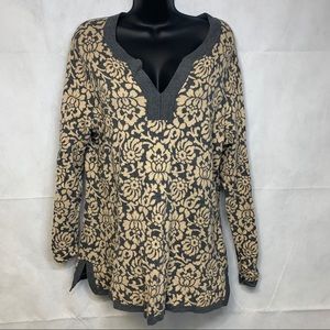 Lands' End Long Sleeve V-Neck Top, Size L …